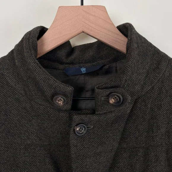 Massimo Dutti Tweed Puffer Field Jacket Coat Dark Academia Work Blazer Preppy - Picture 2 of 11